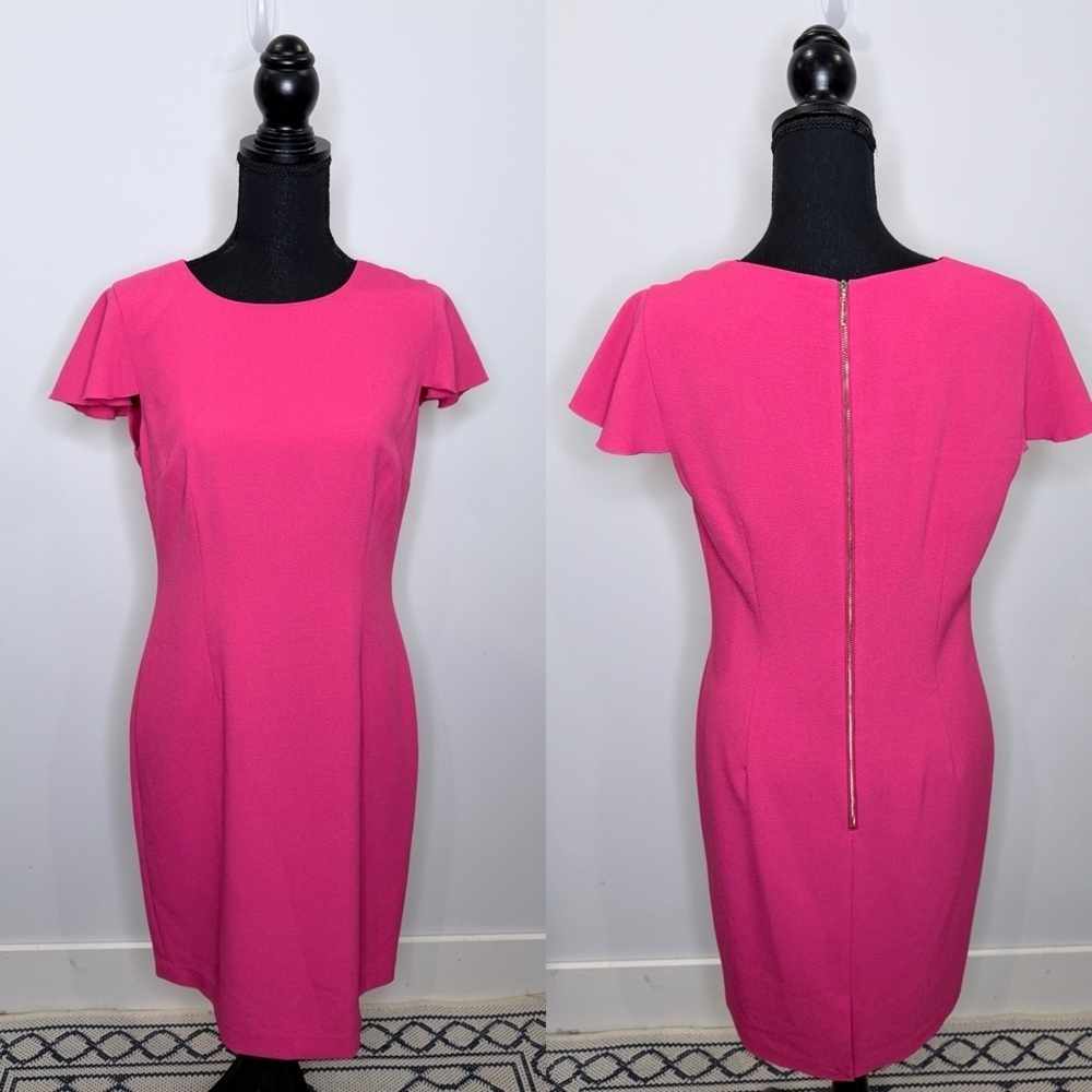 Karl Lagerfeld Pink Midi Short Sleeve Dress